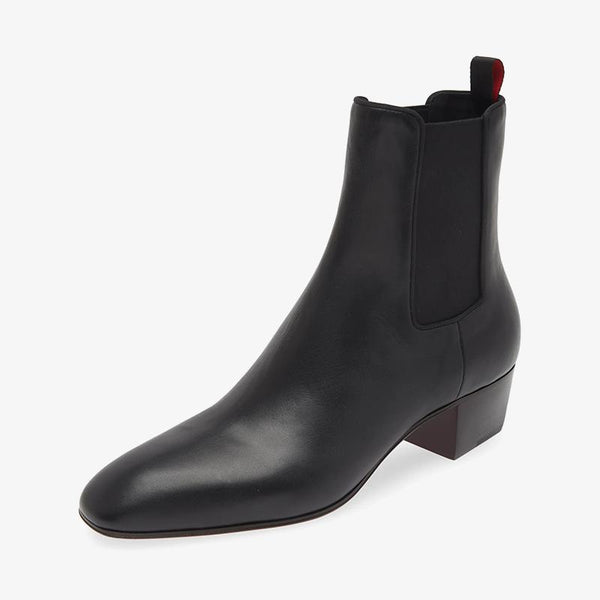 Black Leather Chelsea Boot