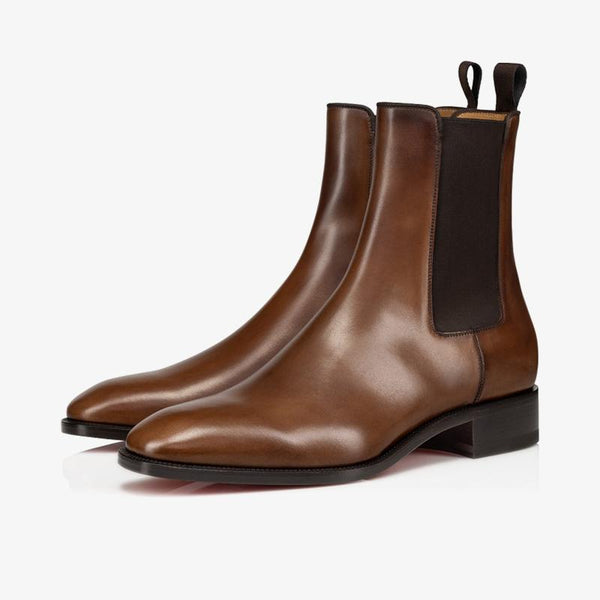 City Brown Patinated Leather Boot