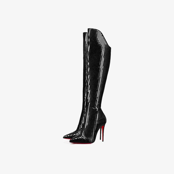 Reptile Texture Stiletto Boot