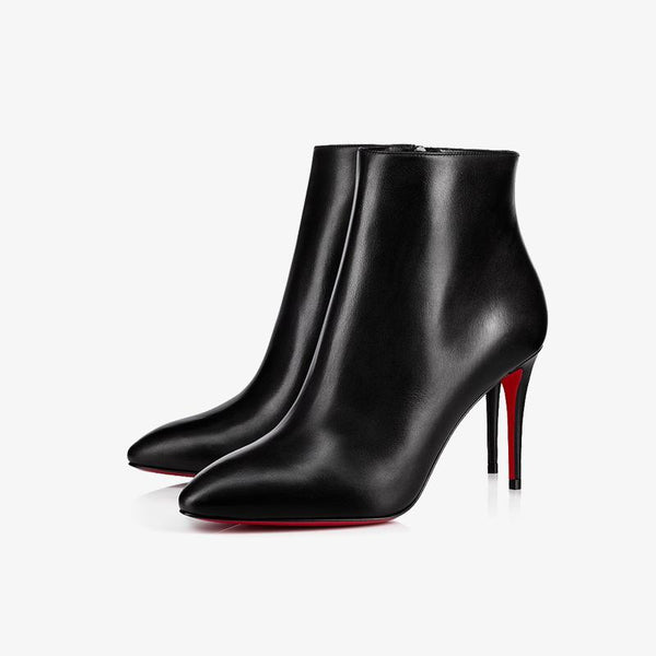 Black Calfskin Ankle Boots