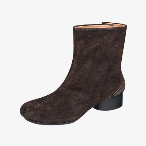 Elegant Suede Tabi Ankle Boots