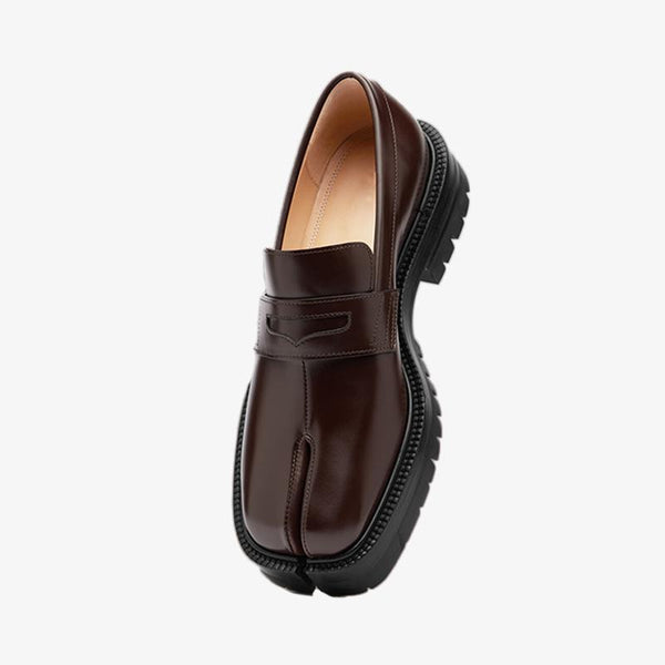 Calf Tabi Split-Toe Chunky Loafers