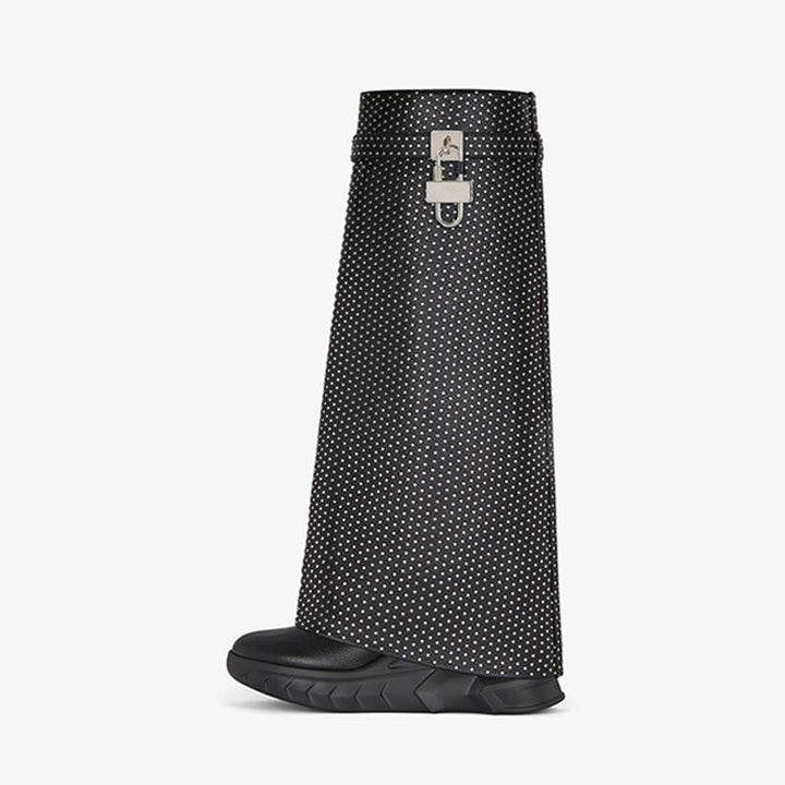 Refined Black Calf High Boots 80mm - Arno Conti Shoe