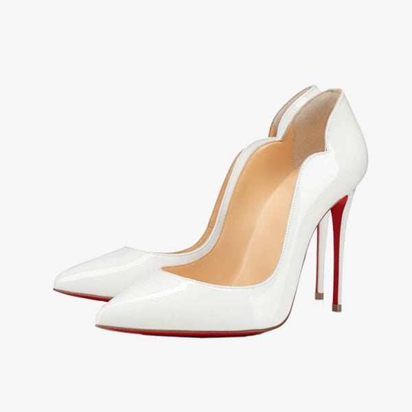 White Patent Leather Stiletto Pump