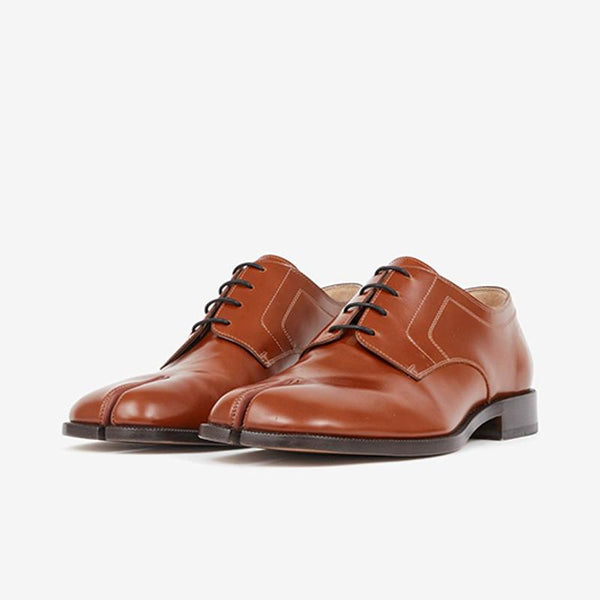 Khaki Split-toe Laced Brogue Shoes - Arno Conti Shoe