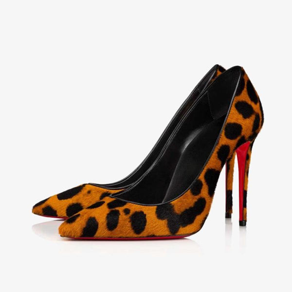 Leopard Print Pony Skin Pump