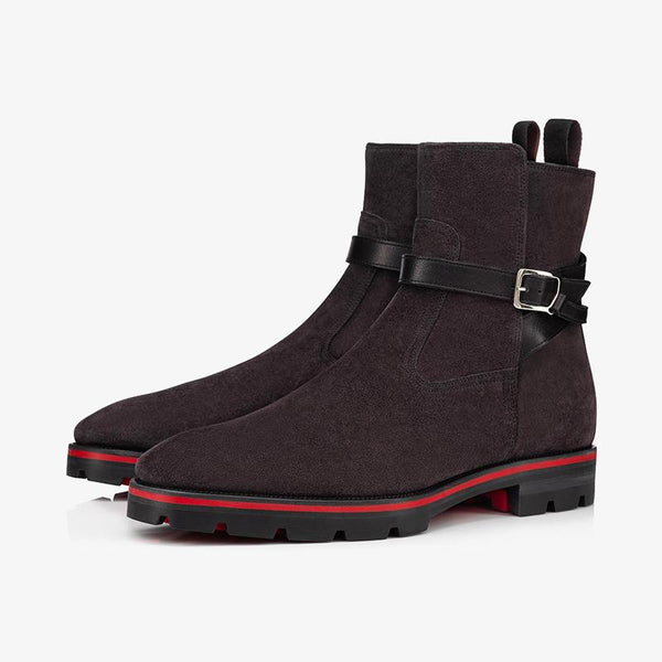 Western-Inspired Urban Dark Red Boot