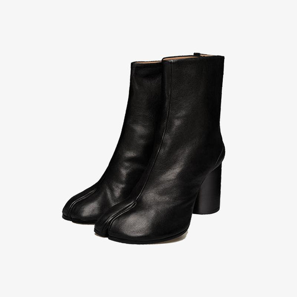 Women’s Tabi Split-Toe Calf Leather Ankle Boots