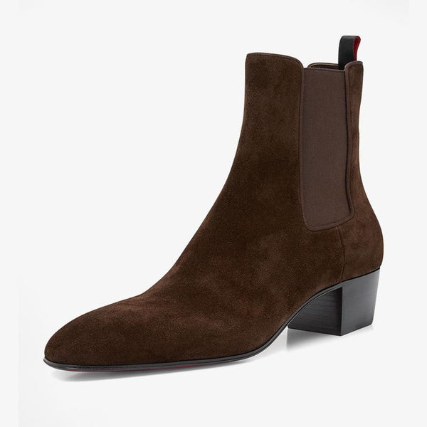 Dark Brown Suede Ankle Boots