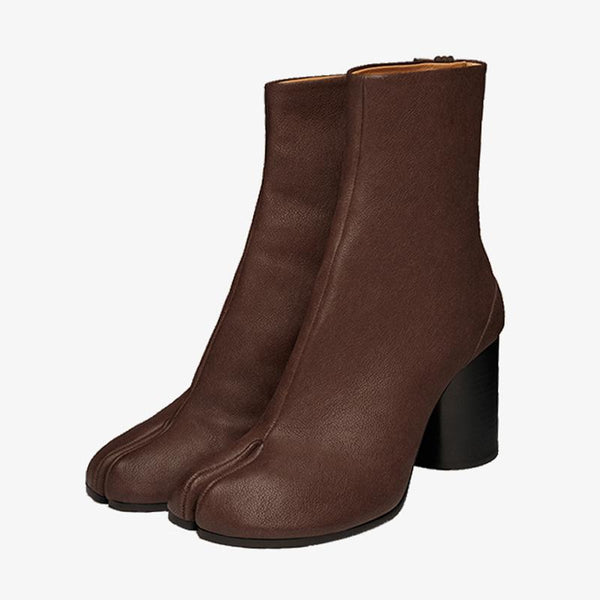 Leather Boots with Cylindrical Heel - Arno Conti Shoe