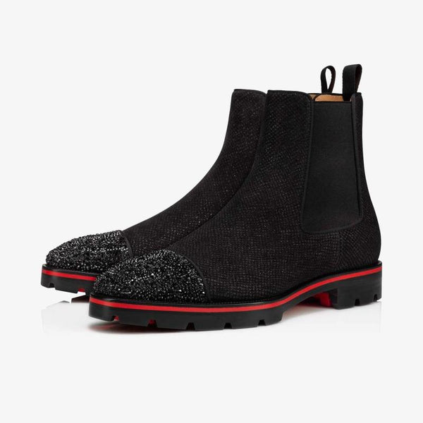 Sparkling Strass calf leather Chelsea Boot