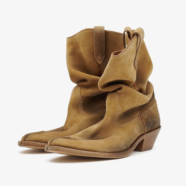 Light Brown Suede Tabi Boots Women's - ARNO CONTI