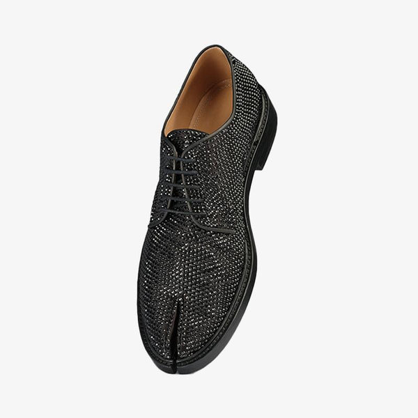 Split-toe Laced Rhinestone-Embellished Shoes - Arno Conti Shoe