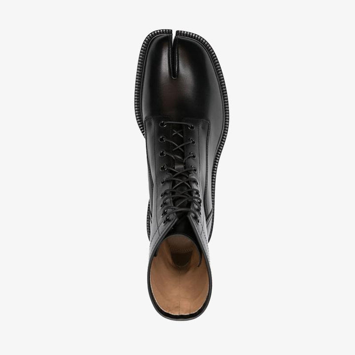 Black Tabi Ankle Boots Lace-Up Fastening - Arno Conti Shoe