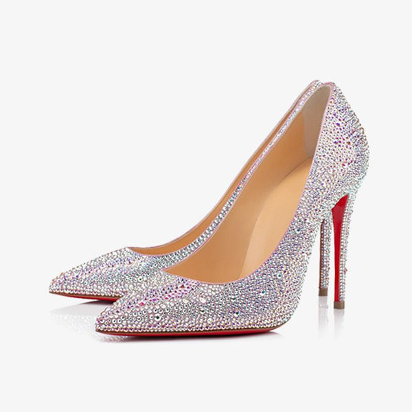 Rhinestone-Embellished Stiletto Heel