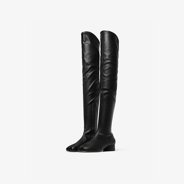 Women’s Leather Tabi Split-Toe Over-the-Knee Boots