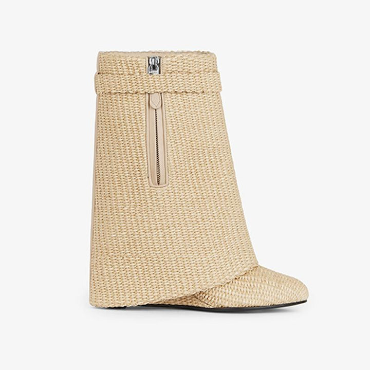 Sophisticated Beige Ankle Boots - Arno Conti Shoe