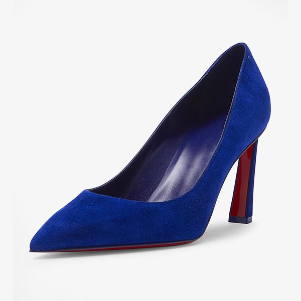 Suede Pumps with 100 mm new design Heel