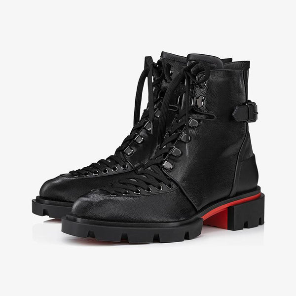 Black Coated Fabric Boot