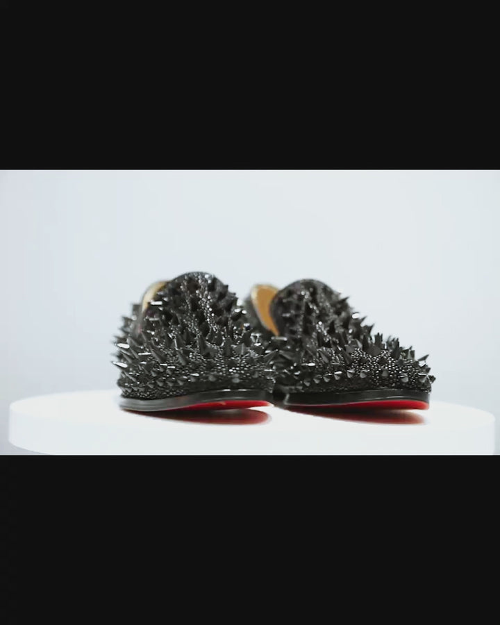 Handmade Studs Spike Loafers